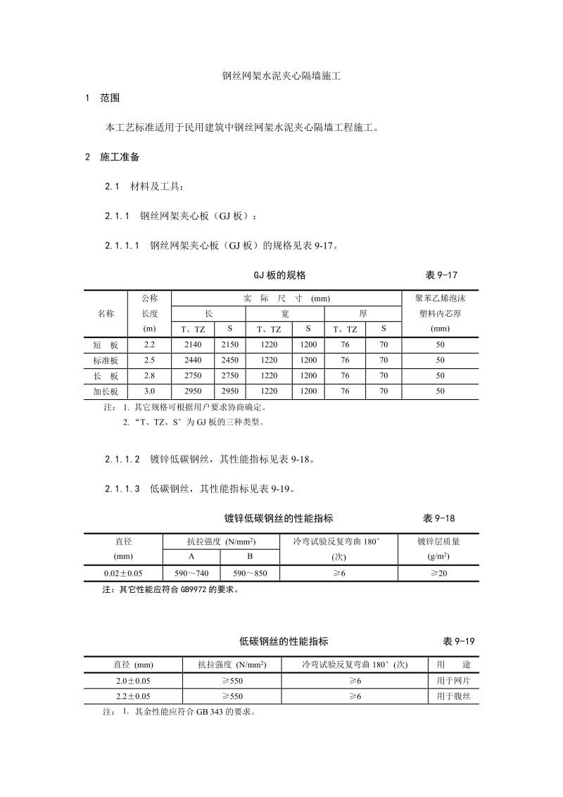 018钢丝网架水泥夹心隔墙施工工艺.doc_第1页