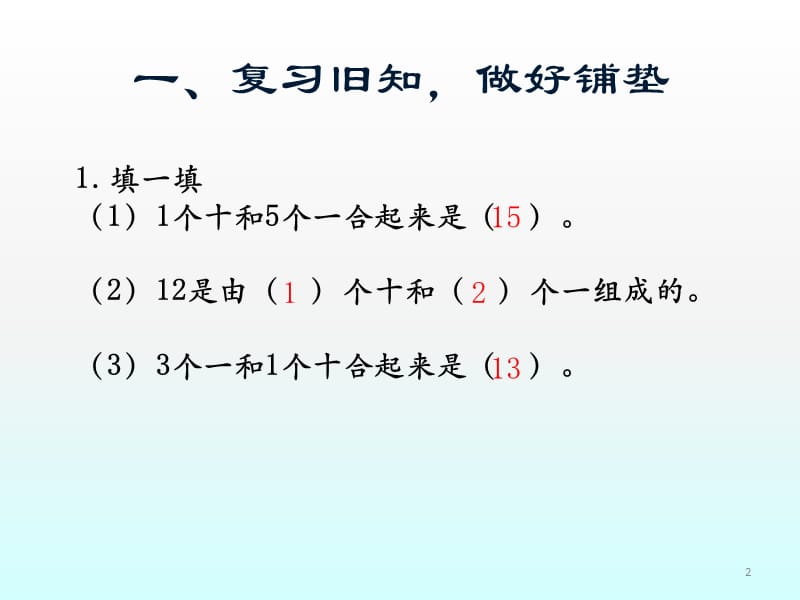 10加几的加减法ppt课件_第2页