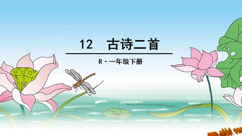 部编语文一年级下册《古诗二首-池上、小池》教学资源---12古诗二首课件_第1页