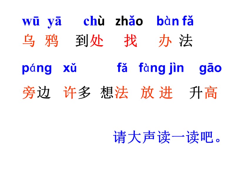 部编语文一年级上册《乌鸦喝水》教学资源----13.乌鸦喝水课件_第3页