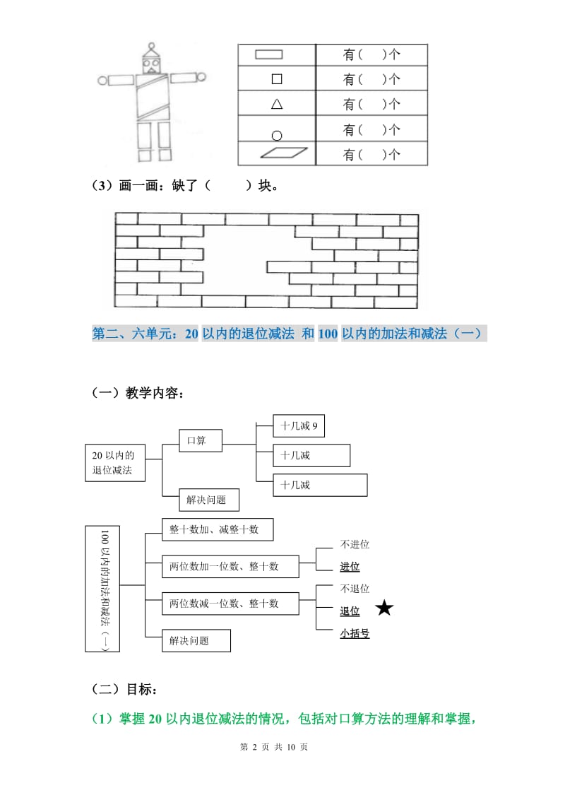 一年级下册数学期末复习提纲.doc_第2页