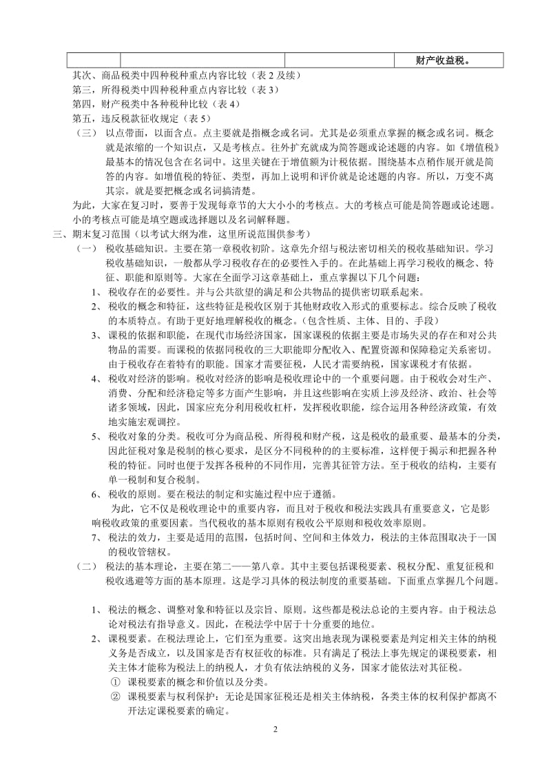 《税法》课程期末复习辅导材料(供参考).doc_第2页