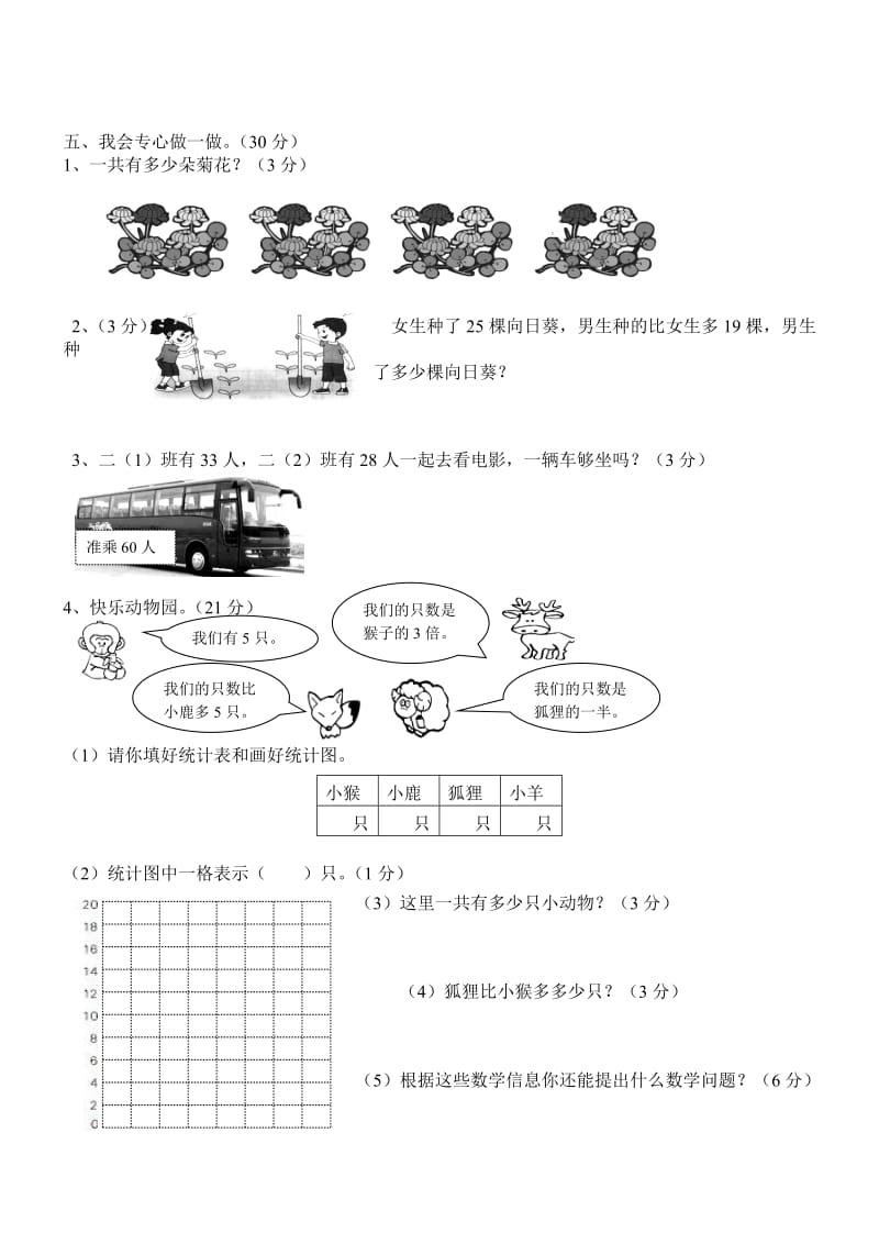 南京市拉萨路小学二上数学期末模拟考试卷.doc_第3页