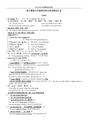 2017秋人教版英語(yǔ)九年級(jí)上冊(cè)期末復(fù)習(xí)資料word下載.doc