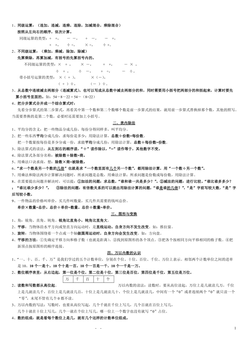 二年级数学知识点梳理丨期末总复习.doc_第1页