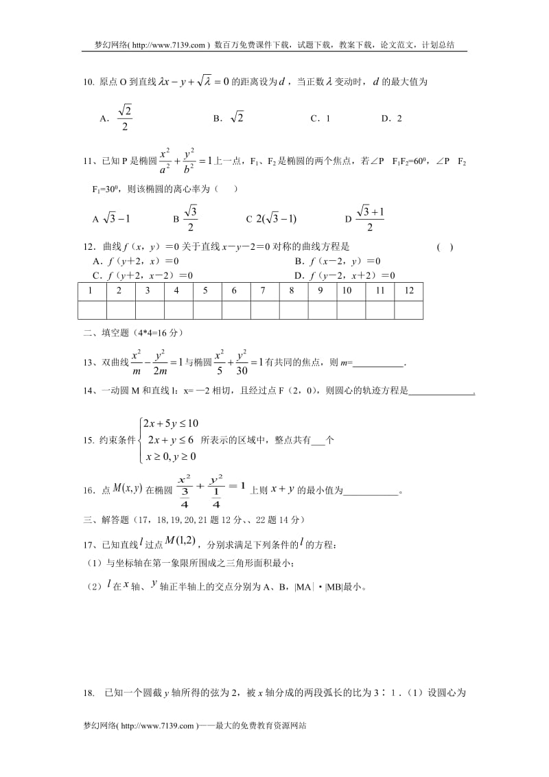 仪征电大附属中学2005—2006年度第一学期高二期末统测模拟试题2006.1.doc_第2页