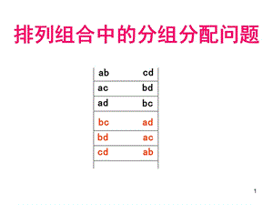 排列组合中的分组分配问题ppt课件