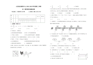 黑龍江大慶油田教育中心08-09學(xué)年初一第二期末檢測試卷 --數(shù)學(xué).doc