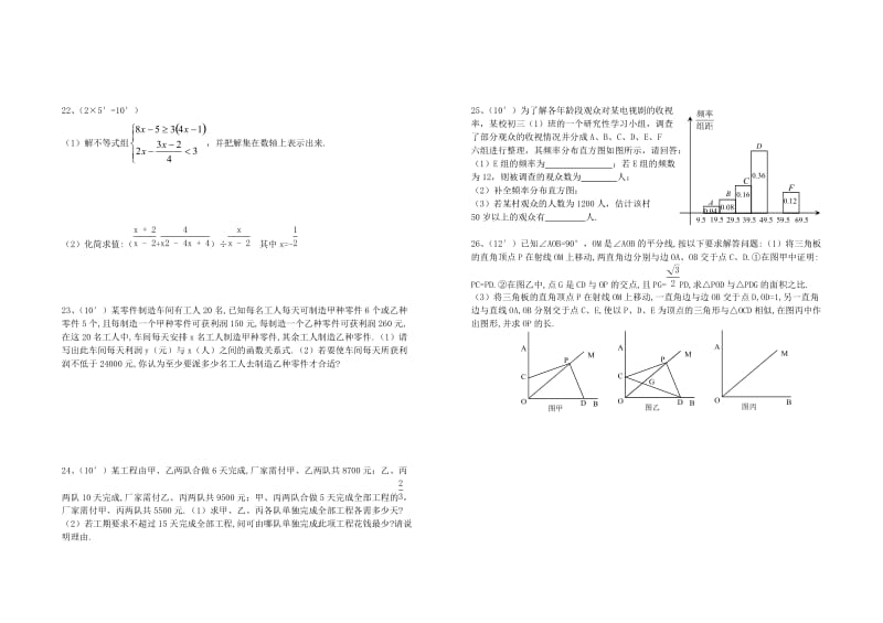 八年级数学下期末复习综合测试题二.doc_第2页