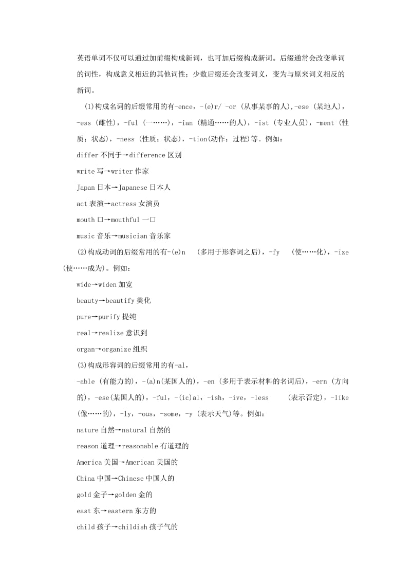 2019-2020年高中英语 构词法讲解与练习.doc_第3页