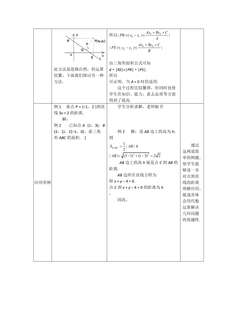 2019-2020年高中数学3.3.3点到直线的距离教案新人教A版必修2.doc_第2页