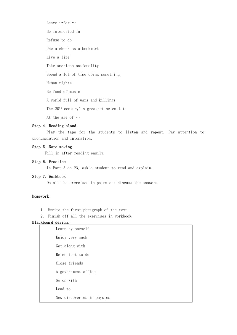 2019-2020年高二英语Unit13 Albert Einstein.doc_第2页