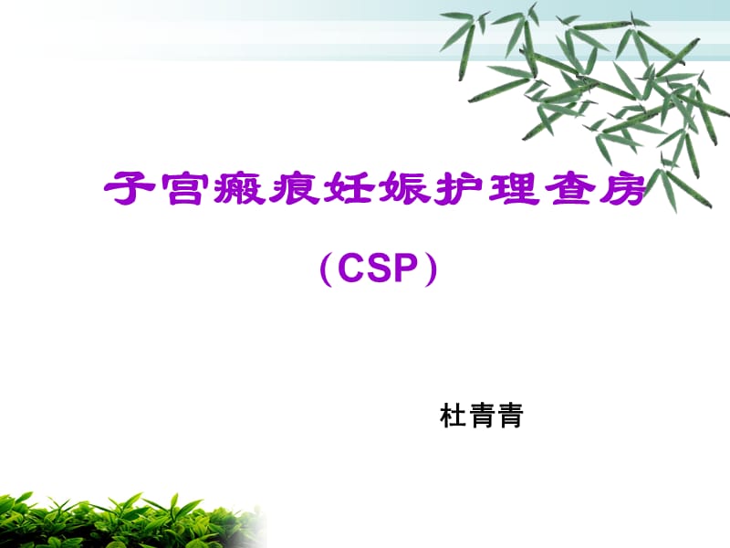 子宫切口妊娠的护理查房ppt课件.ppt_第1页