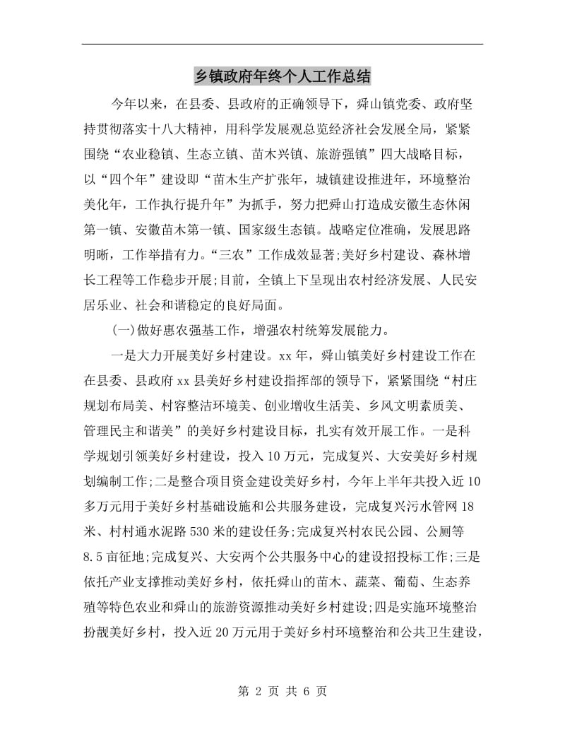 乡镇政府年终个人工作总结.doc_第2页