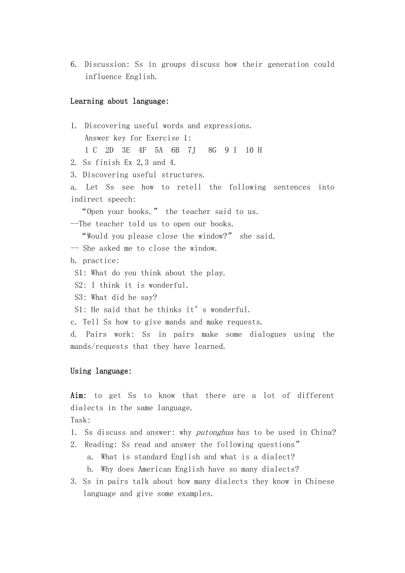 2019-2020年高中英语 Unit 2《Englishi around the World》教案3 新人教版必修1.doc_第3页