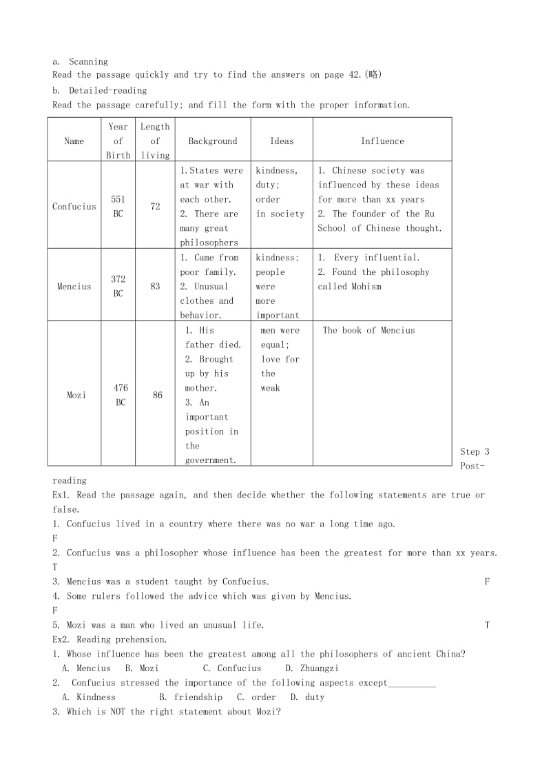 2019-2020年高一英语 Module Five 整体教案 外研版必修3.doc_第2页