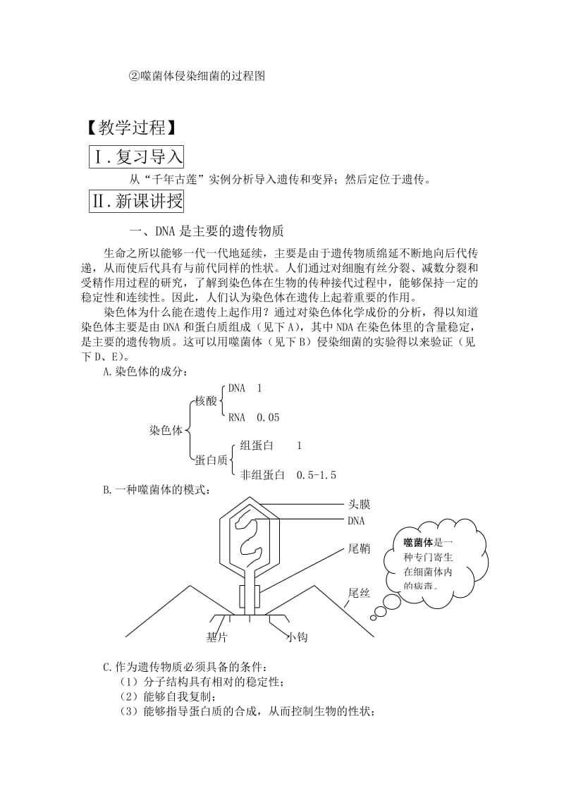 2019-2020年高三生物一轮复习教案（30） 遗传的物质基础（一） 新人教版.doc_第2页