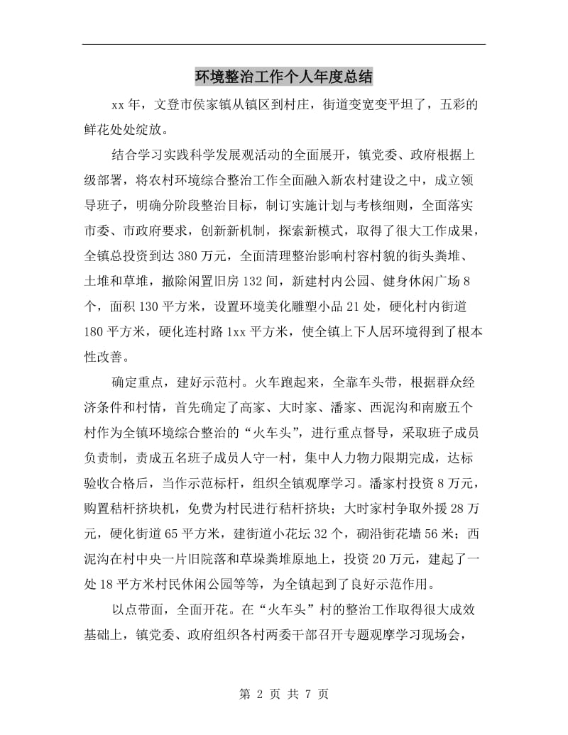 环境整治工作个人年度总结.doc_第2页