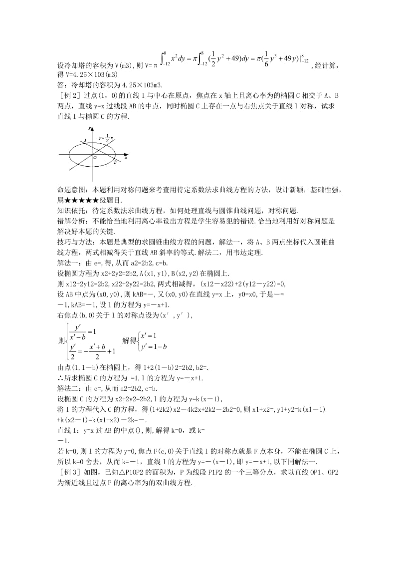 2019-2020年高考数学重点难点讲解 求圆锥曲线方程教案 旧人教版.doc_第2页