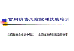 信用銷售風(fēng)險(xiǎn)控制技能培訓(xùn)普華永道為某集團(tuán)咨詢?nèi)?ppt