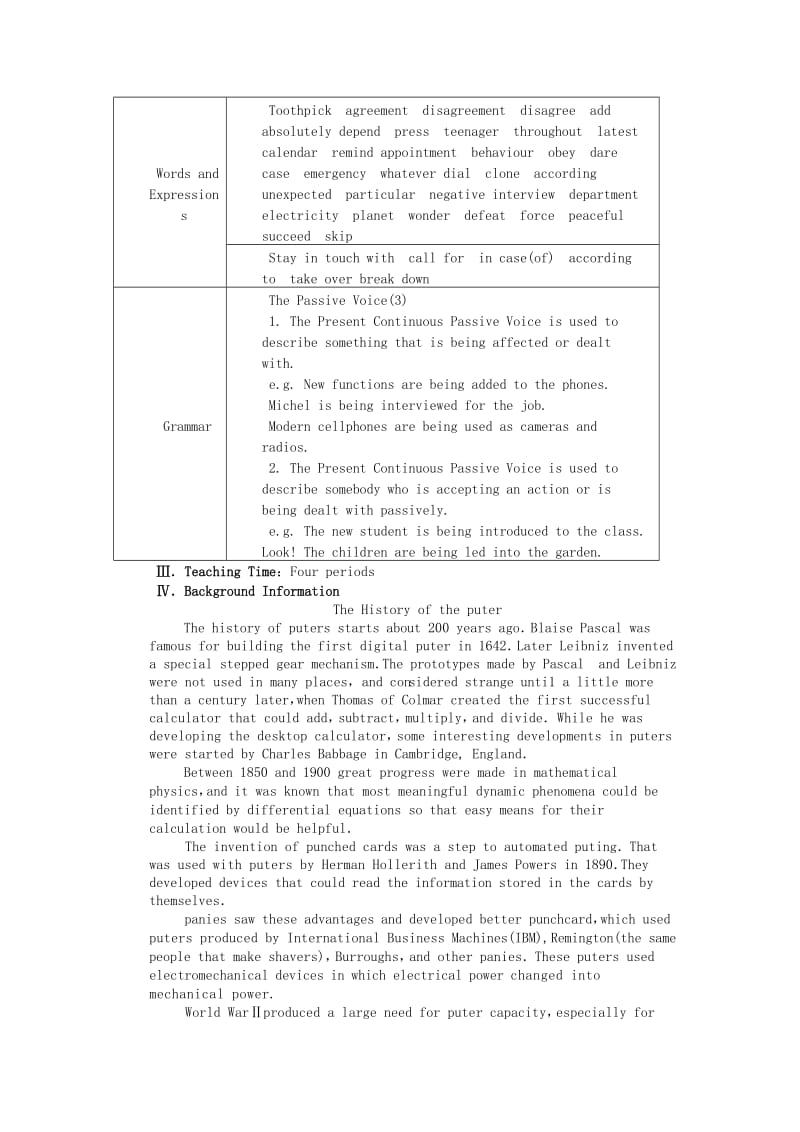 2019-2020年高一英语上册 nit9 Technology(第一课时)教案 大纲人教版第一册.doc_第2页