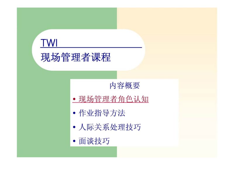 TWI现场管理者课程.ppt_第1页