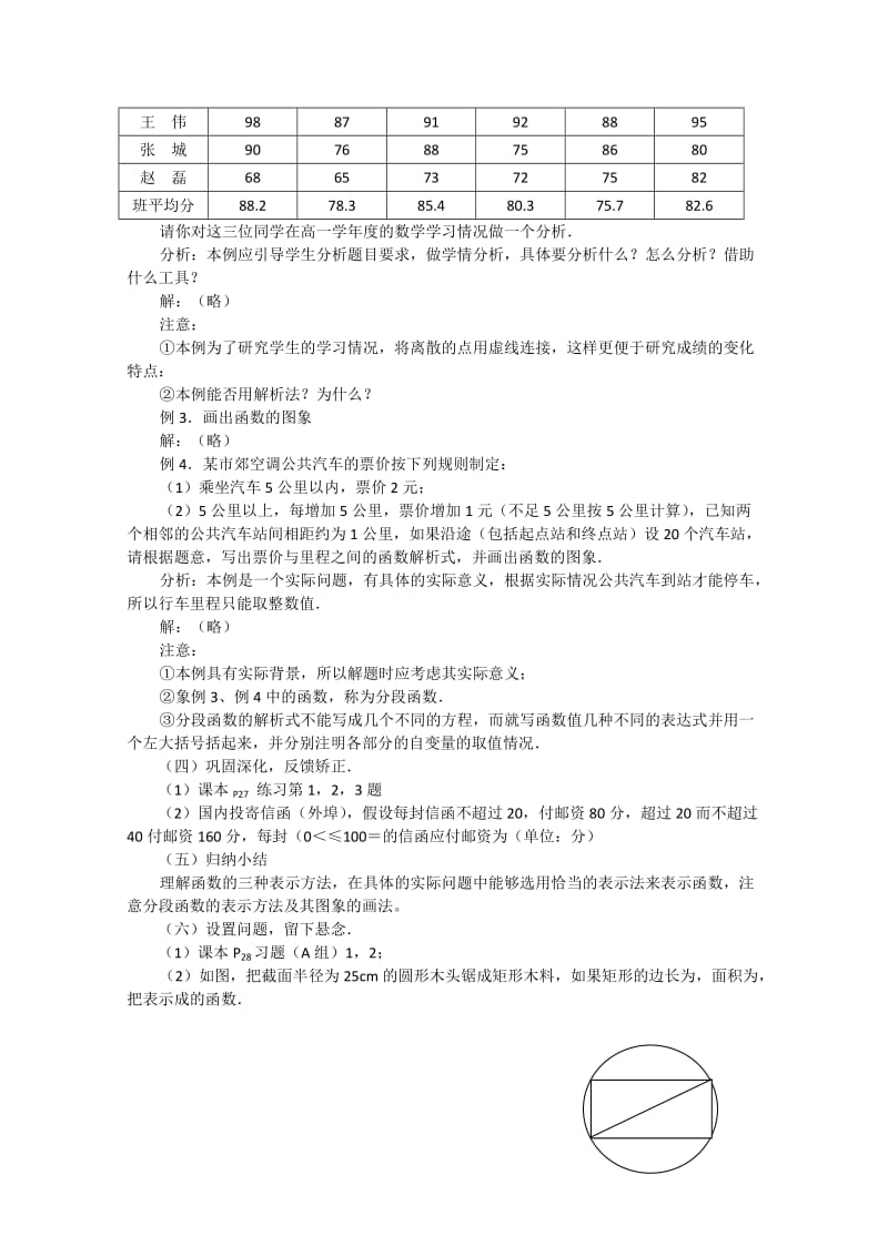 2019-2020年高中数学1.2.2《函数的表示法》教案新人教A版必修1.doc_第2页