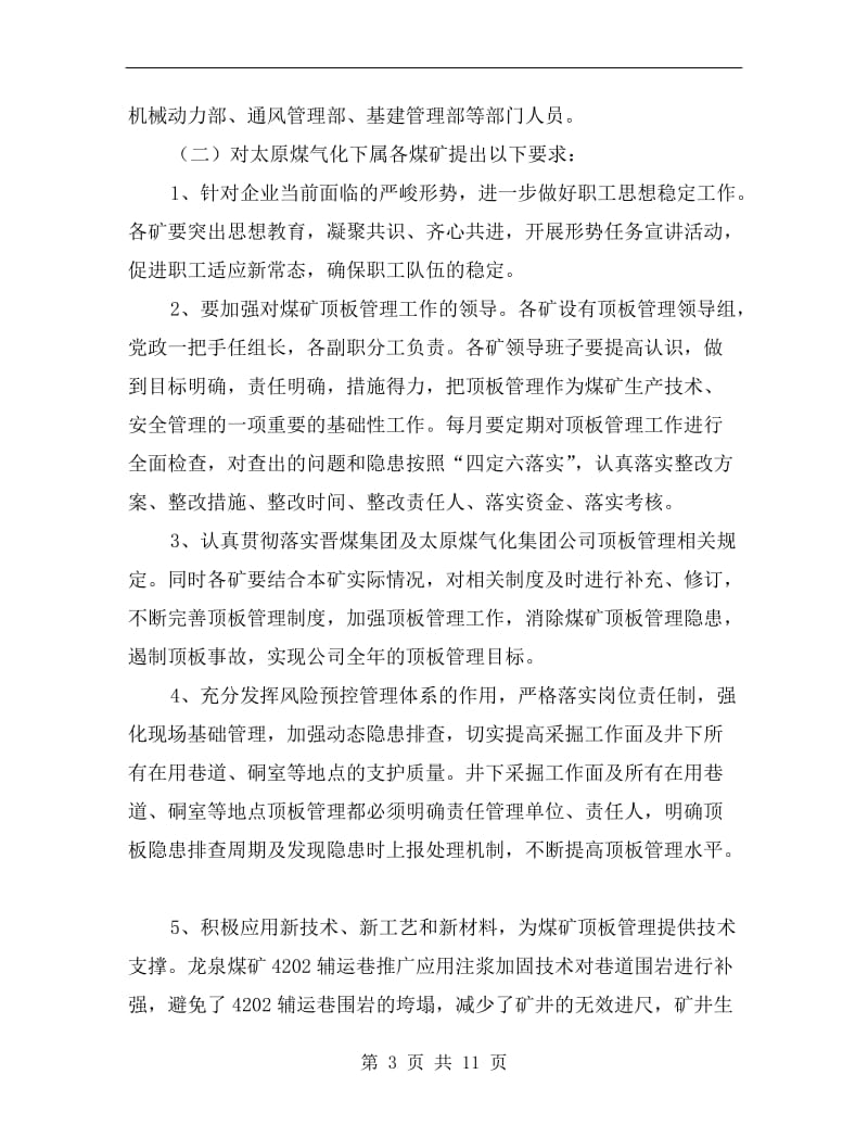 煤气化顶板管理专项安全检查总结.doc_第3页