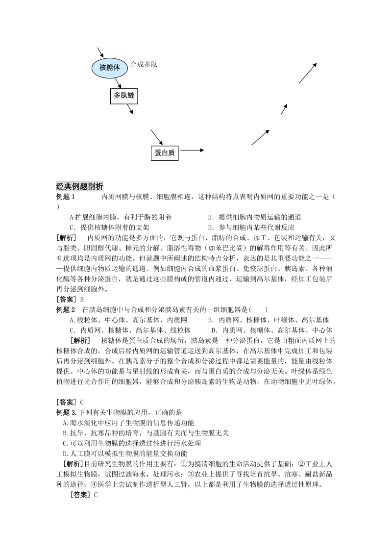 2019-2020年高三生物一轮复习 细胞膜-系统的边界教学案 新人教版必修1.doc_第3页