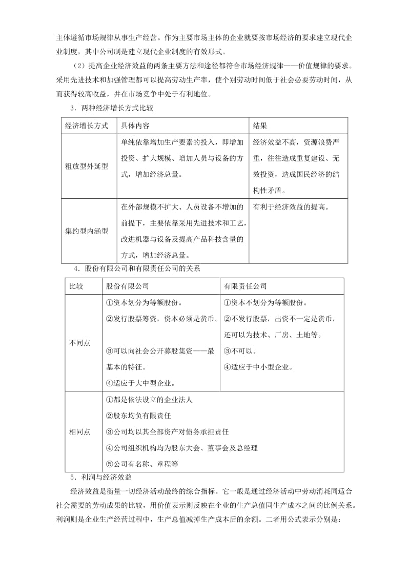 2019-2020年高一政治第三章 企业和经营者.doc_第3页