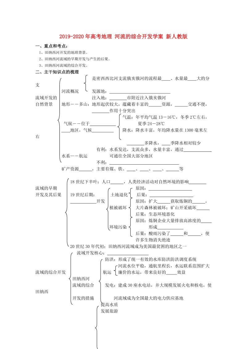 2019-2020年高考地理 河流的综合开发学案 新人教版.doc_第1页