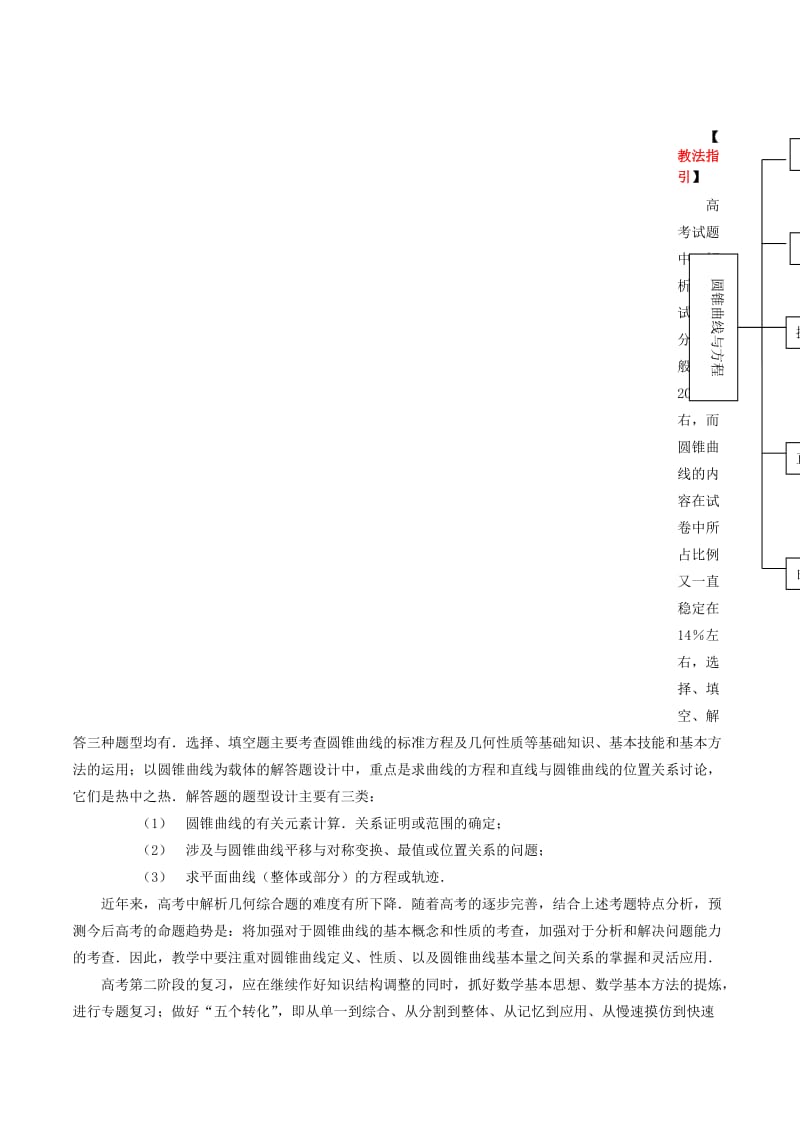 2019-2020年高考数学二轮复习教案(15)圆锥曲线方程 新人教A版.doc_第2页