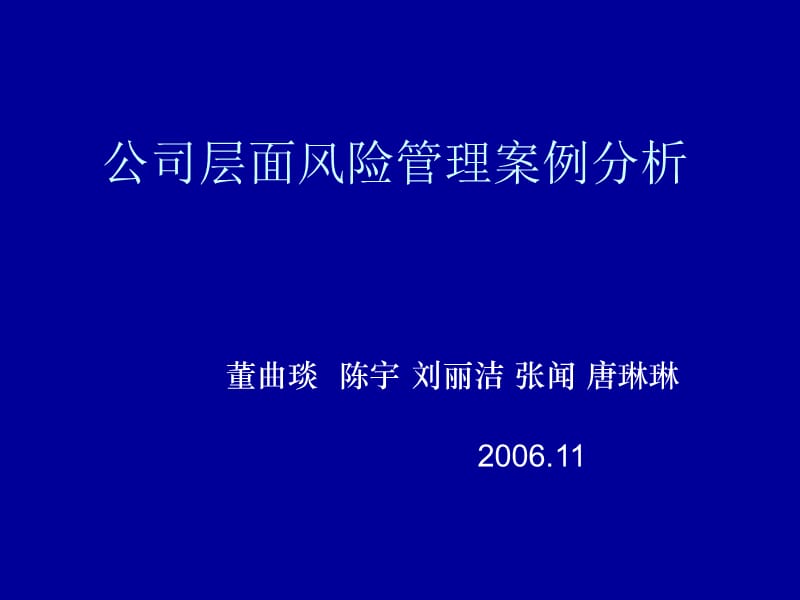 公司层面风险管理案例分析.ppt_第1页