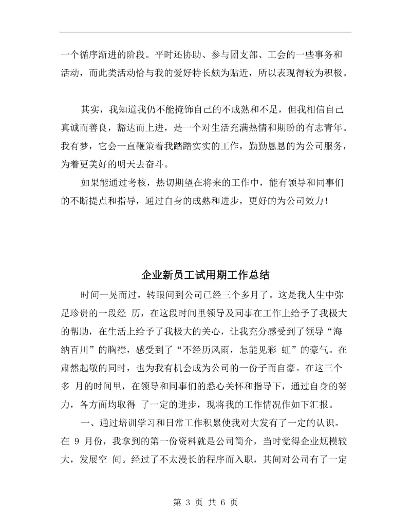 企业新员工试用期个人工作总结.doc_第3页