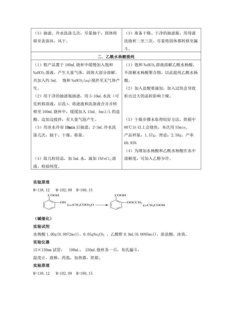 2019-2020年高中化学 7.2《阿司匹林的合成》教案 苏教版选修6.doc_第2页