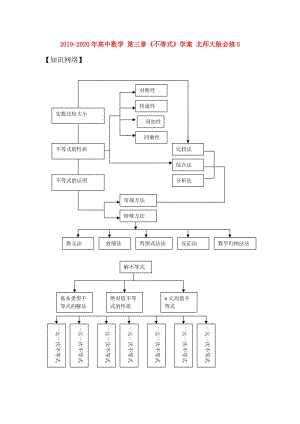 2019-2020年高中數(shù)學(xué) 第三章《不等式》學(xué)案 北師大版必修5.doc