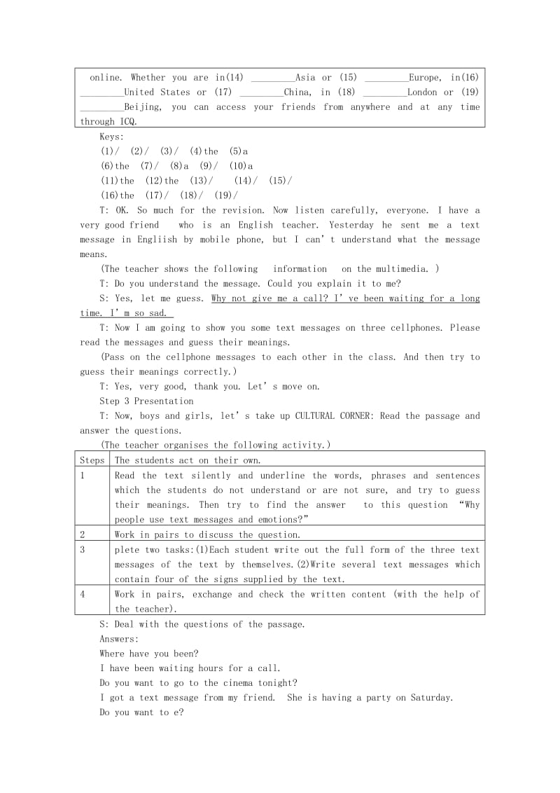 2019-2020年高中英语 Module6 The Internet and Telecommunications 7 period 外研版必修1.doc_第2页