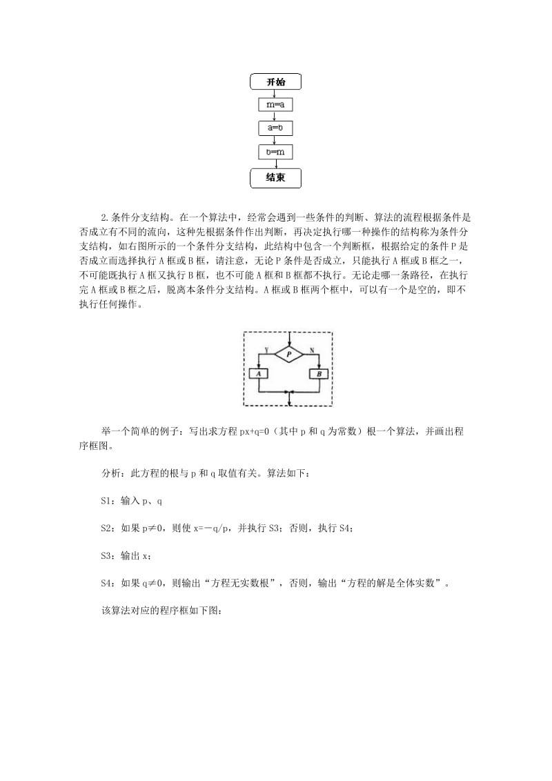 2019-2020年高中数学 第三节 数学算法及算法的三种基本逻辑结构教案 新人教B版.doc_第2页