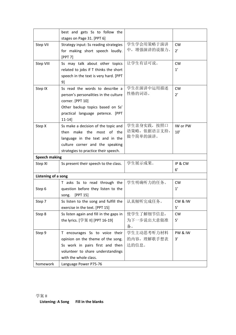 2019-2020年高二英语 模块5 Unit14 Lesson4 Communication Workshops第2课时教案 北师大版选修5.doc_第2页