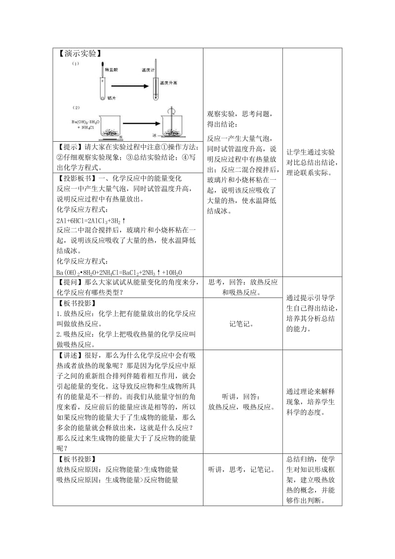 2019-2020年高中化学 1.3《化学反应中的能量变化》教案 旧人教版必修1.doc_第2页