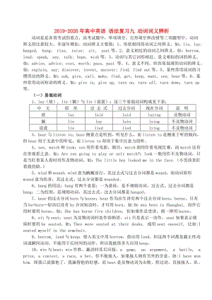 2019-2020年高中英語 語法復(fù)習(xí)九 動詞詞義辨析.doc