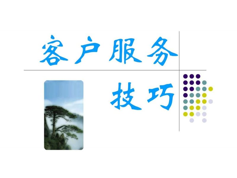 商场客户服务技巧培训讲义.ppt_第1页