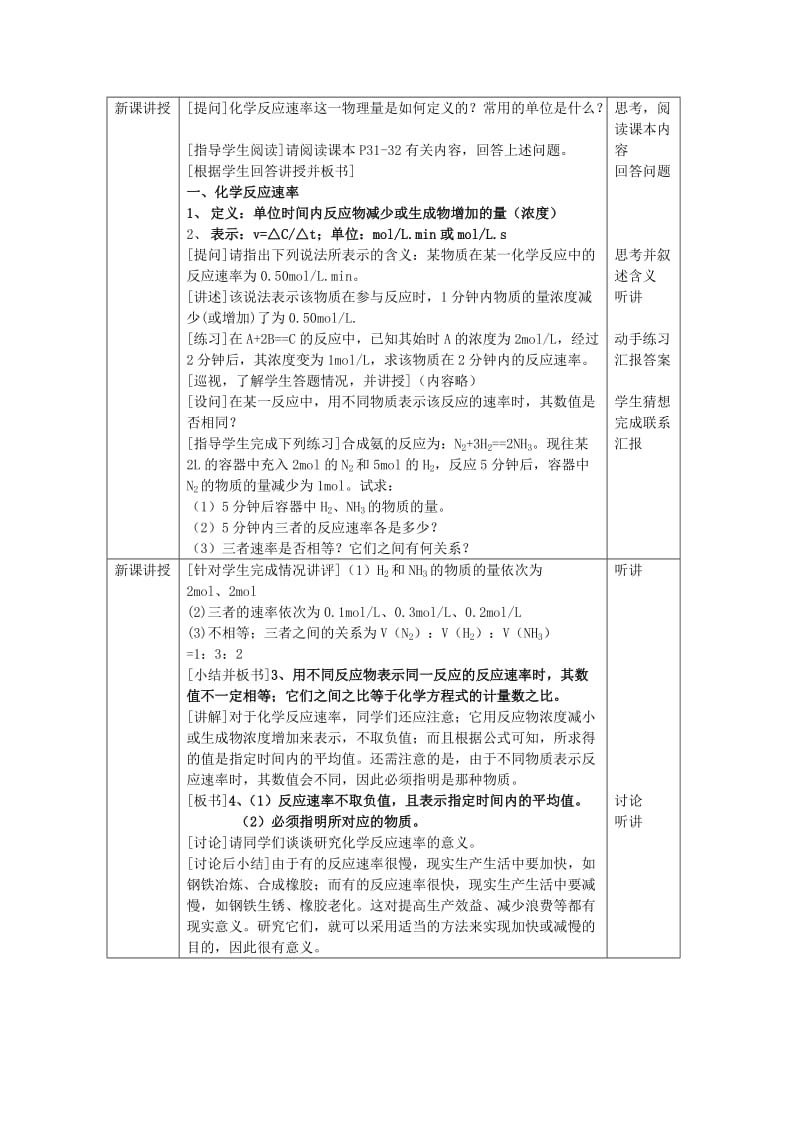 2019-2020年高中化学 2.1《化学反应速率》教案 旧人教版必修2.doc_第2页