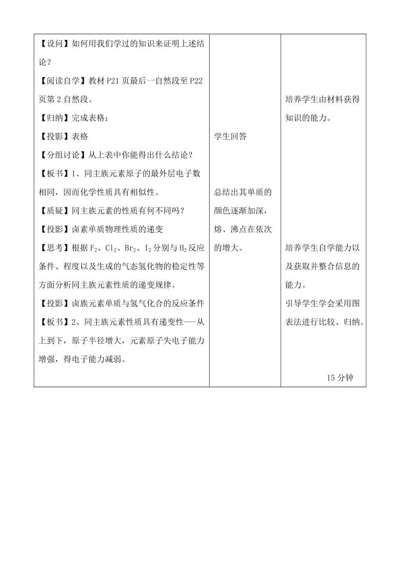 2019-2020年高中化学 1.3.2元素周期表的应用教案 鲁教版必修2.doc_第2页