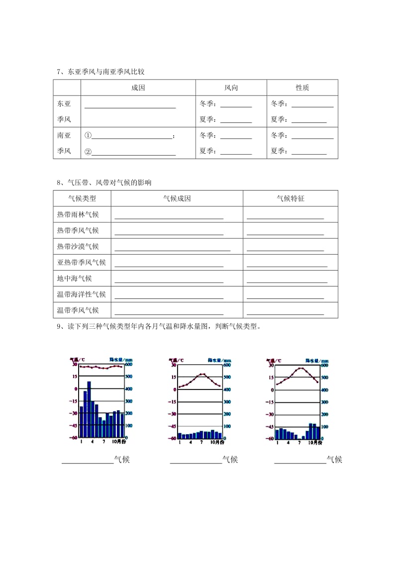 2019-2020年高中地理 2.2. 《气压带和风带 》学案 新人教必修1.doc_第3页