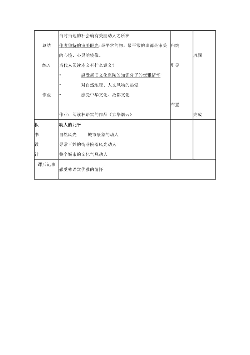 2019-2020年高二语文 1.1《动人的北平》教案 新人教版选修《中国现代诗歌散文欣赏》.doc_第2页