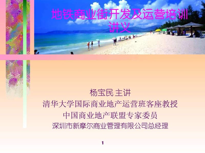 地铁商业步行街开发与经营专业培训讲义.ppt_第1页