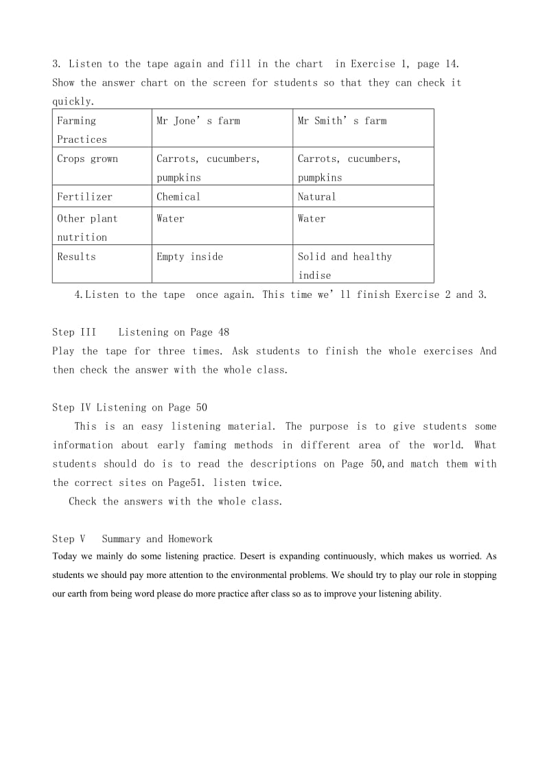 2019-2020年高中英语Unit2Workingtheland-TheFourthPeriodListening教案新课标人教版必修4.doc_第2页