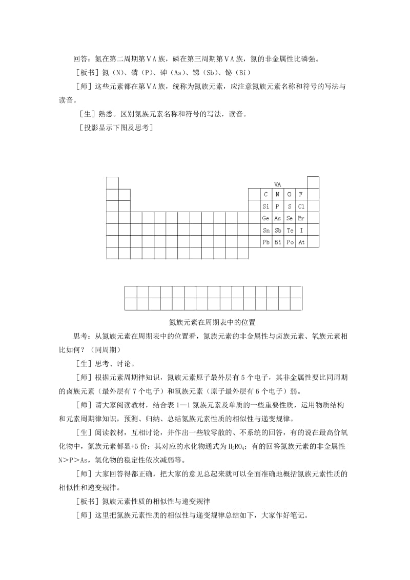 2019-2020年高中化学 1.1《氮和磷》教案 旧人教版必修2.doc_第2页