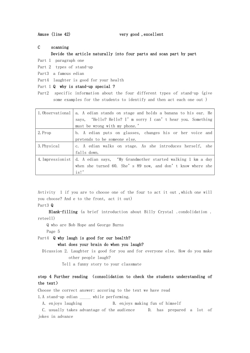 2019-2020年高二英语Unit4 Reading stand-up for your health教案 牛津英语.doc_第2页